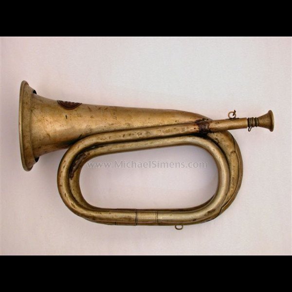 CIVIL WAR BUGLE, MAKERMARKED AND INSCRIBED & IDENTIFIED.