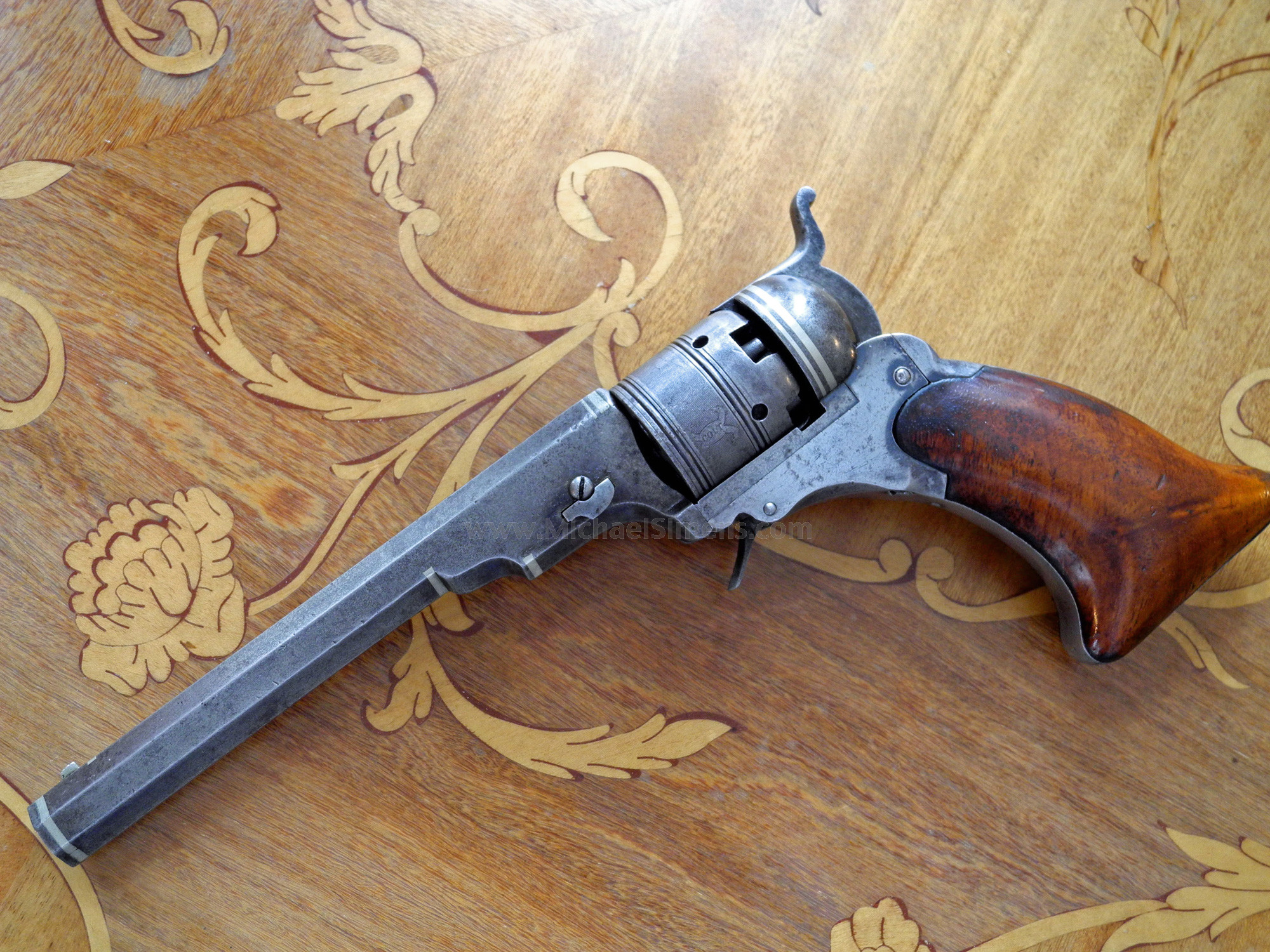 COLT #3 BELT MODEL PATERSON REVOLVER WITH SILVER BANDS