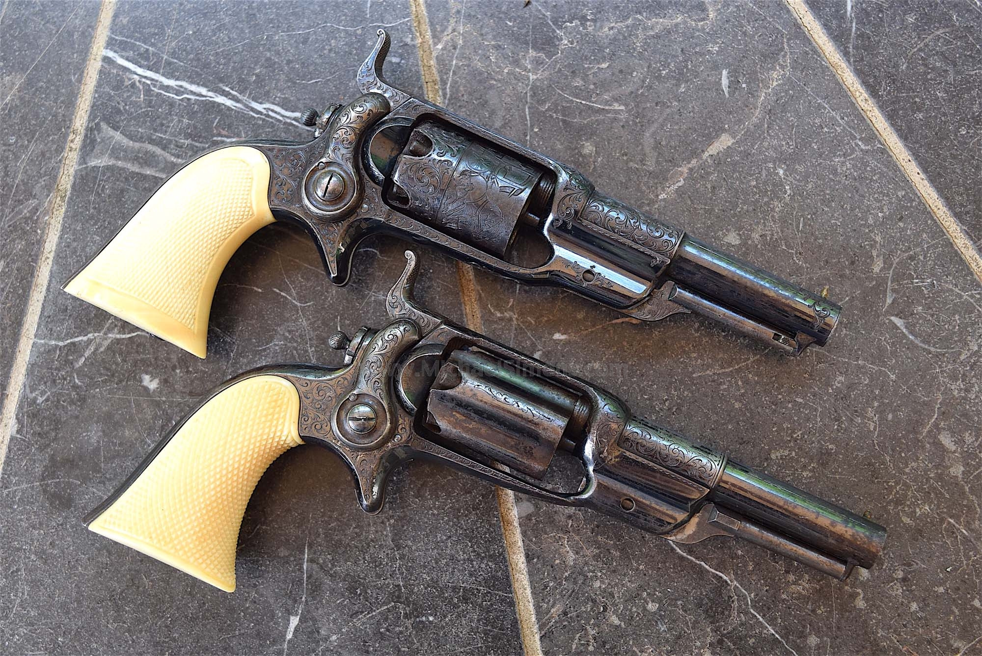 DELUXE ENGRAVED AND PRESENTED COLT ROOT REVOLVER OF EDWARD D. COLT