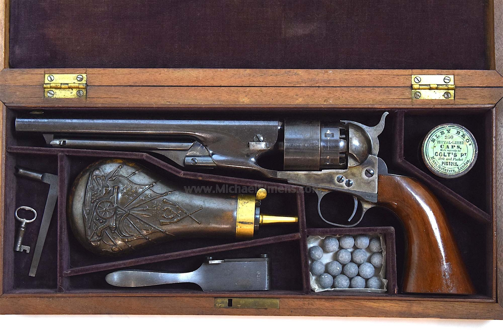 COLT 1860 ARMY REVOLVER CASED WITH ACCESSORIES