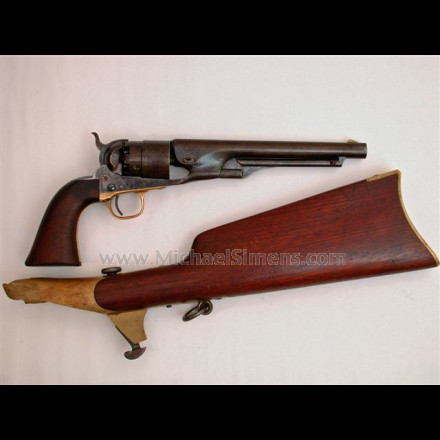 COLT 1860 ARMY REVOLVER WITH SHOULDER STOCK