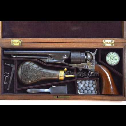 COLT 1860 ARMY REVOLVER CASED WITH ACCESSORIES