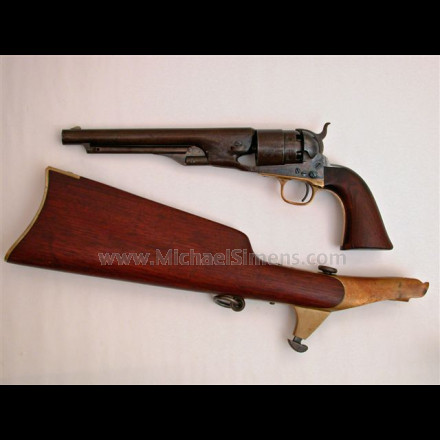 COLT 1860 ARMY REVOLVER WITH SHOULDER STOCK