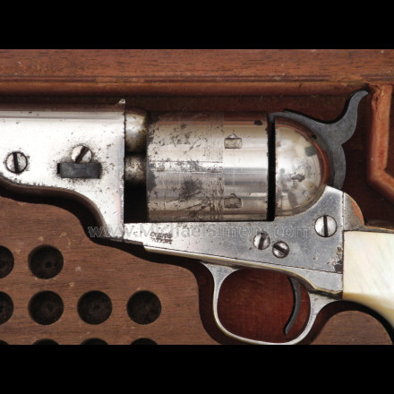 COLT OPEN-TOP REVOLVER, INSCRIBED AND CASED W/FACTORY PEARL GRIPS - MICHAEL SIMENS
