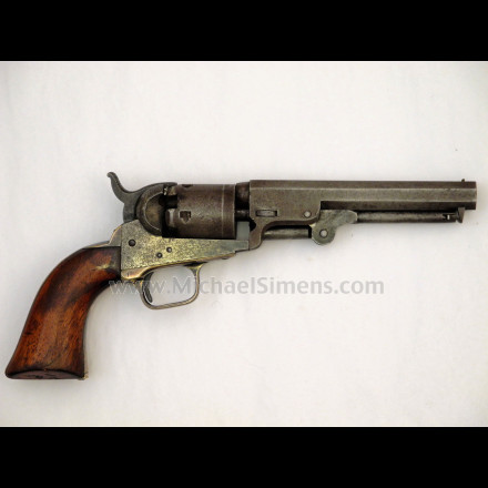 Colt 1849 pocket revolver with 5 inch barrel
