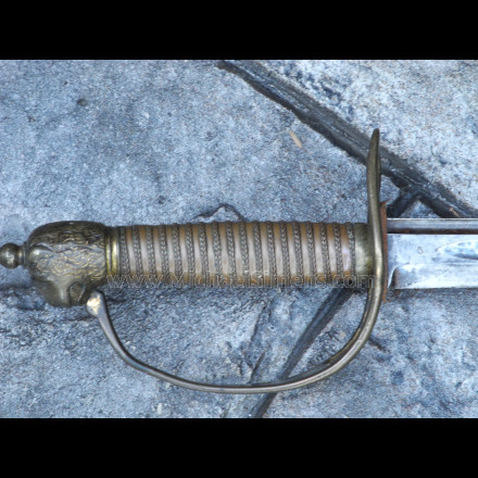 BRITISH LION HEAD OFFICERS HANGER SWORD, WAR OF 1812