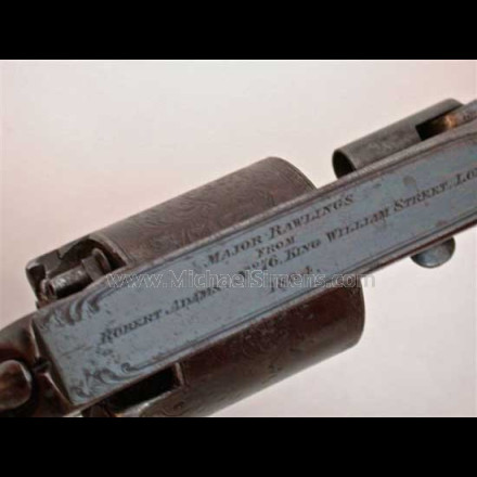 ENGRAVED ROBERT ADAMS REVOLVER FOR SALE - ADAMS REVOLVER APPRAISER