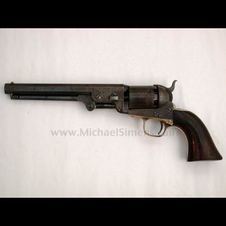 ENGRAVED COLT NAVY REVOLVER, GENERAL WILLIAM L. CABELL