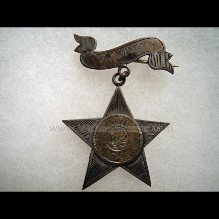 CORPS BADGE OF SOLID GOLD & SILVER, CIVIL WAR - 102nd NEW YORK