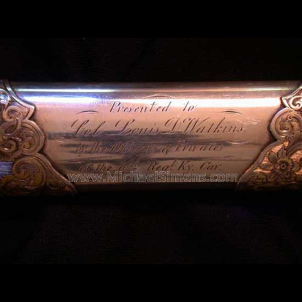 PRESENTATION CIVIL WAR CAVALRY SABER OF GENERAL LOUIS D. WATKINS.