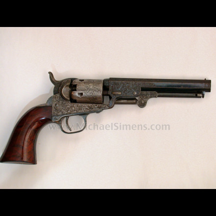 COLT 1849 POCKET REVOLVER, FACTORY ENGRAVED