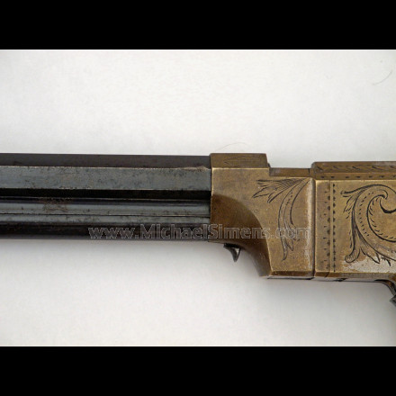 FACTORY ENGRAVED VOLCANIC PISTOL - HISTORICAL ANTIQUES