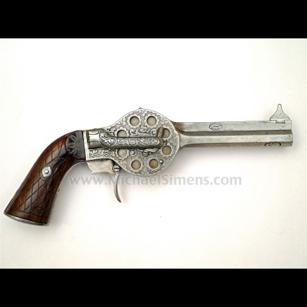 ANTIQUE TURRET PISTOL OF FRENCH MANUFACTURE