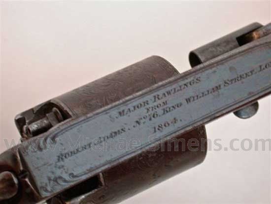 ENGRAVED ROBERT ADAMS REVOLVER FOR SALE - ADAMS REVOLVER APPRAISER