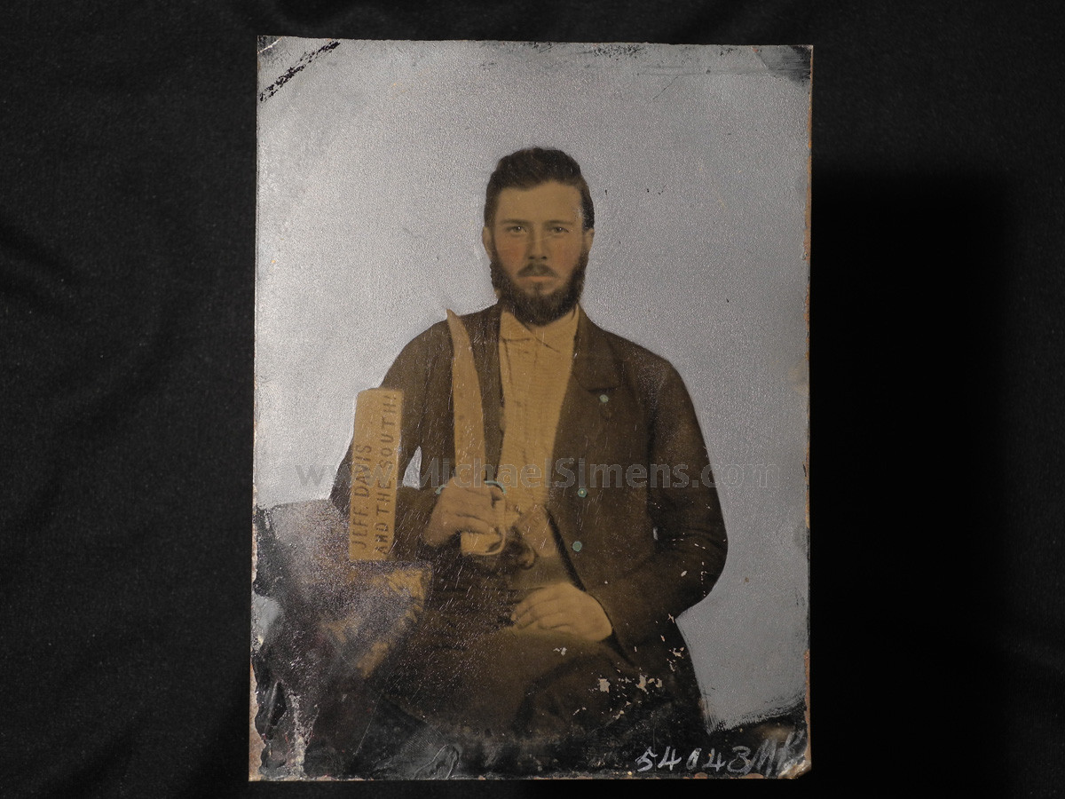 CONFEDERATE IMAGE WITH "JEFF DAVIS AND THE SOUTH"