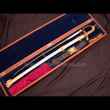 CASED TIFFANY CIVIL WAR PRESENTATION SWORD