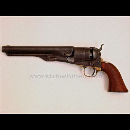 COLT 1860 ARMY REVOLVER WITH RARE, NAVY SIZED GRIPS