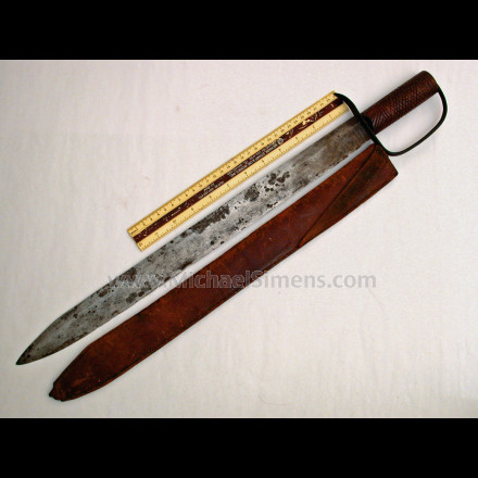 CONFEDERATE BOWIE KNIFE, D-GUARD