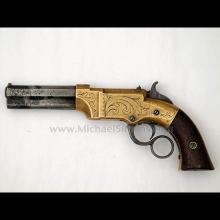 FACTORY ENGRAVED VOLCANIC PISTOL WITH 4" BARREL