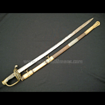 INSCRIBED CIVIL WAR WHITNEY REVOLVER AND SWORD