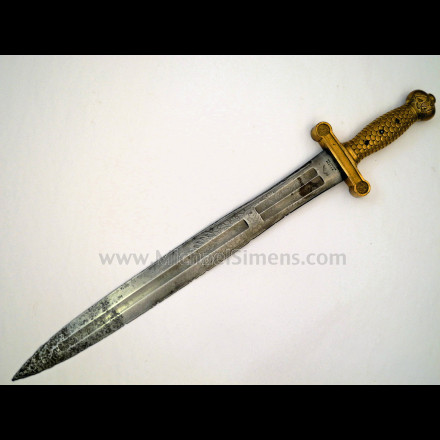 AMES HEAVY ARTILLERY SWORD, ETCHED BLADE