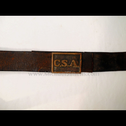 CONFEDERATE "CSA" RECTANGULAR BELT PLATE