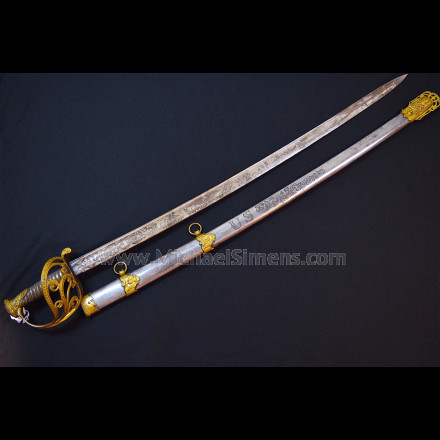 SAUERBIER CAVALRY OFFICERS SABER CIVIL WAR FOR SALE