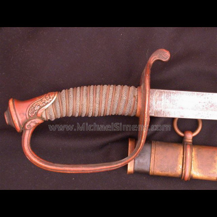 CIVIL WAR SWORD, INSCRIBED GETTYSBURG HISTORY