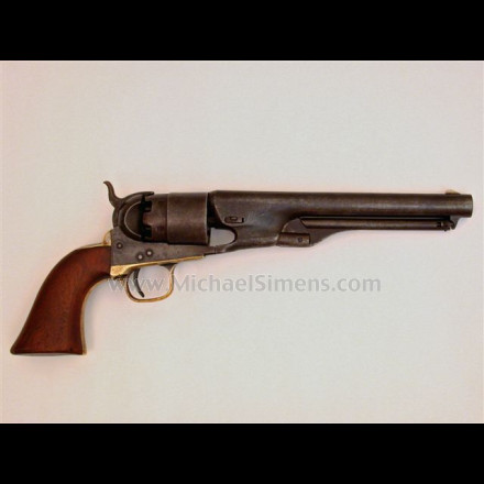 COLT 1860 ARMY REVOLVER WITH RARE, NAVY SIZED GRIPS