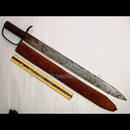 CONFEDERATE BOWIE KNIFE, D-GUARD
