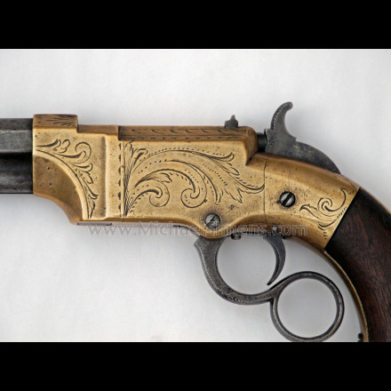 FACTORY ENGRAVED VOLCANIC PISTOL WITH 4" BARREL