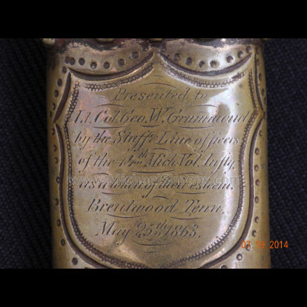 FETTERMANN MASSACRE SWORD, GEORGE W. GRUMMOND SWORD